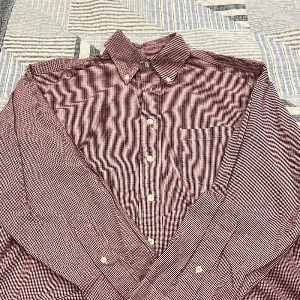 Classic Men's Red Checkered button down brooks brothers never worn small - Picture 1 of 2